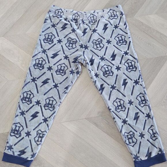 HARRY POTTER • Blue 2-Piece Fleece Jogger Pajama Lounge Set XxL - Picture 5 of 8